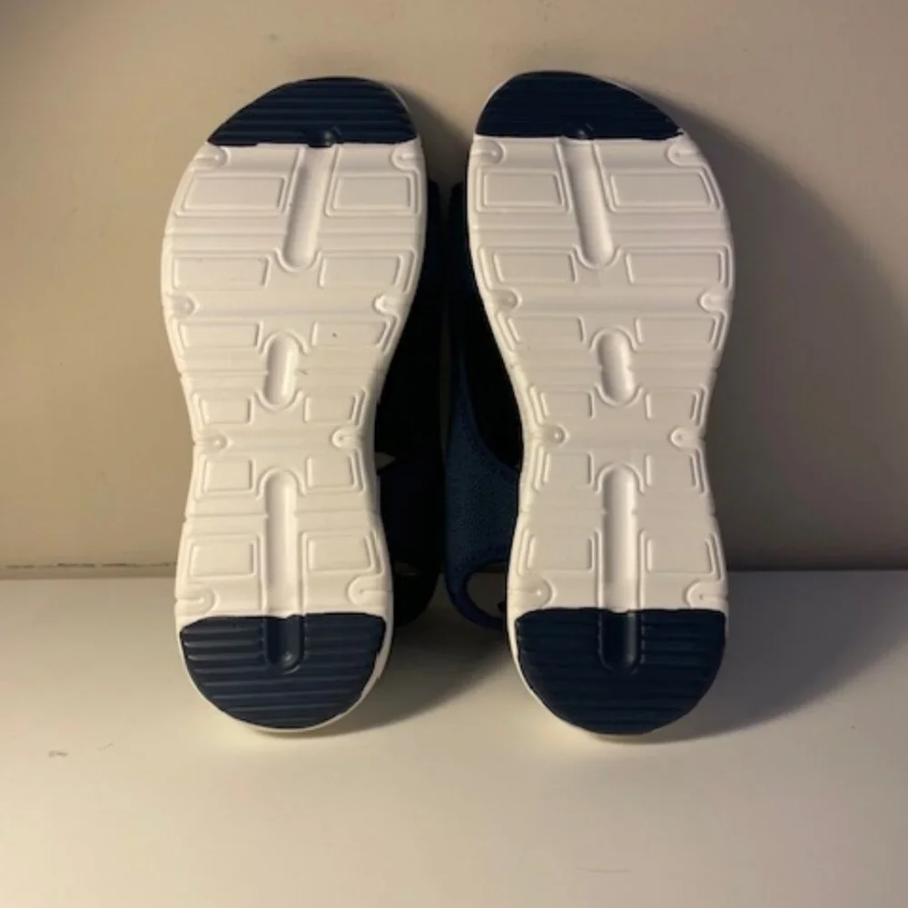 Navy blue fabric mesh Sandals - Picture 2 of 5